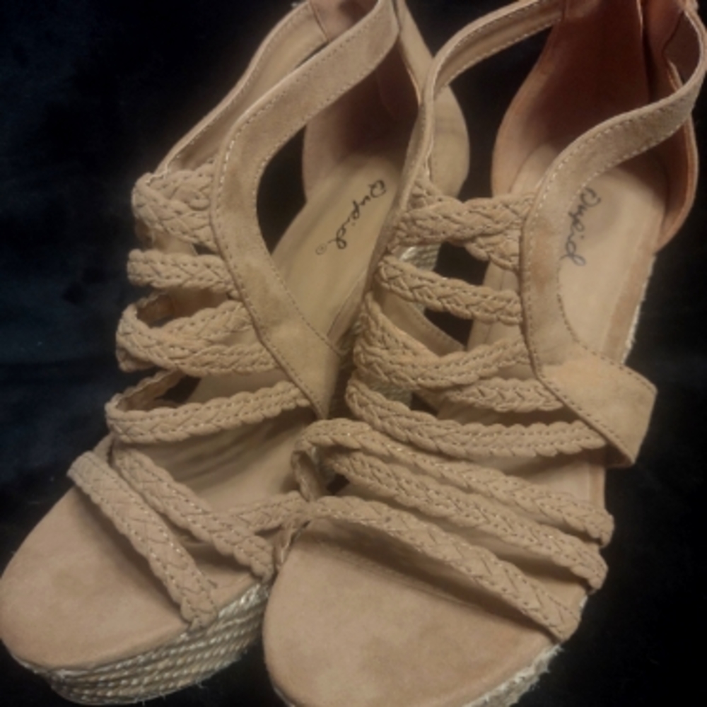 Qupid Braided Wedge Sandals **MAKE AN OFFER**